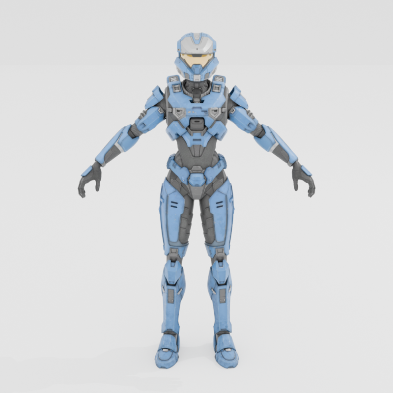 UNSC Spartan Blue - Fortnite Modelo 3D .c4d .max .obj .3ds .fbx .stl .blend