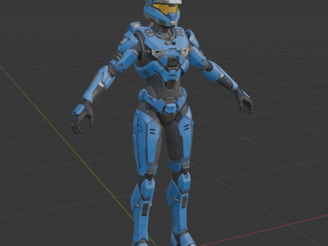 UNSC Spartan Blue - Fortnite Modelo 3D
