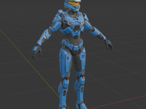 UNSC Spartan Blue - Fortnite 3D Model