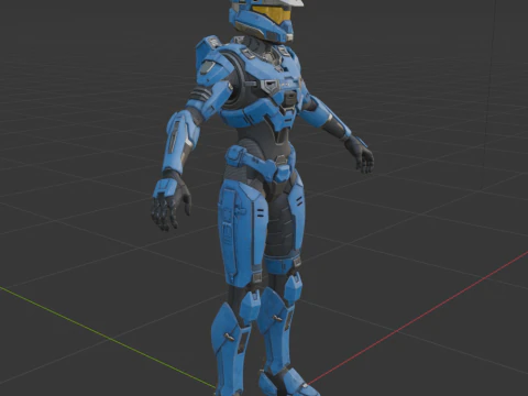 UNSC Spartan Blue - Fortnite 3D Model