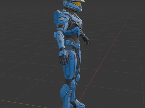 UNSC Spartan Blue - Fortnite Modelo 3D