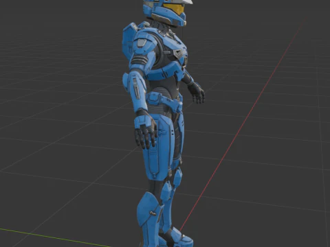 UNSC Spartan Blue - Fortnite 3D Model
