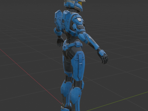 UNSC Spartan Blue - Fortnite Modelo 3D