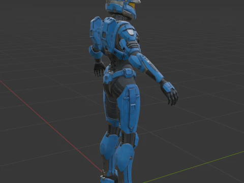 UNSC Spartan Blue - Fortnite 3D Model