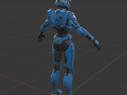UNSC Spartan Blue - Fortnite 3D Model
