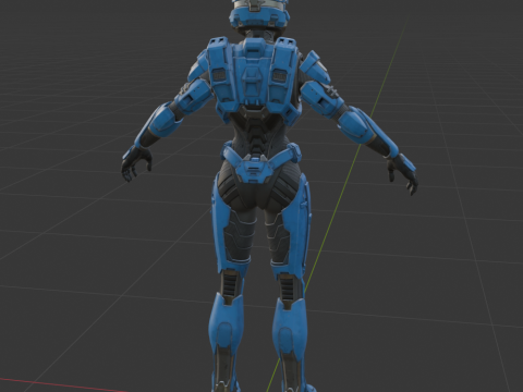 UNSC Spartan Blue - Fortnite Modelo 3D