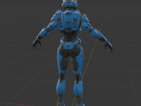 UNSC Spartan Blue - Fortnite 3D Model