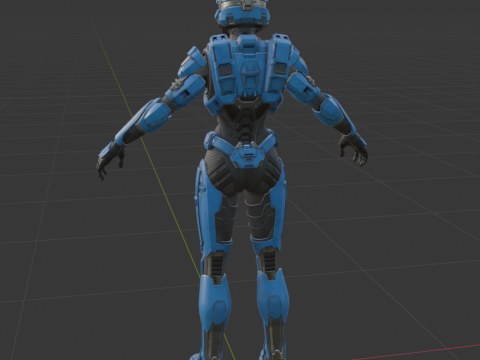 UNSC Spartan Blue - Fortnite Modelo 3D