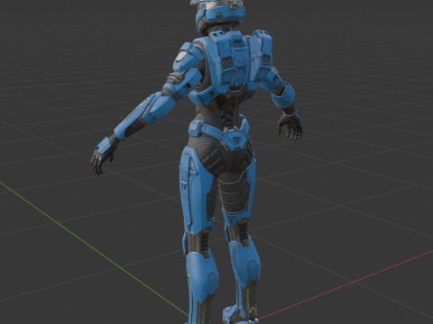 UNSC Spartan Blue - Fortnite Modelo 3D