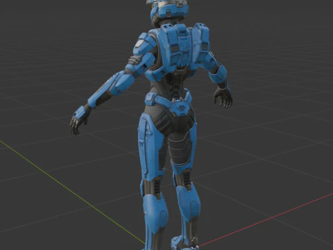 UNSC Spartan Blue - Fortnite 3D Model