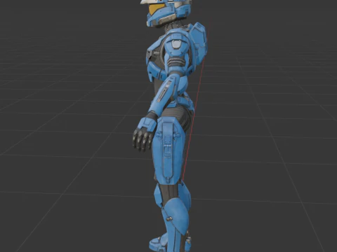 UNSC Spartan Blue - Fortnite 3D Model