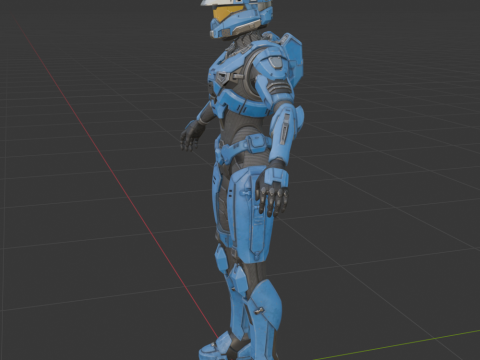 UNSC Spartan Blue - Fortnite Modelo 3D