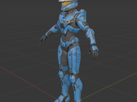 UNSC Spartan Blue - Fortnite Modelo 3D