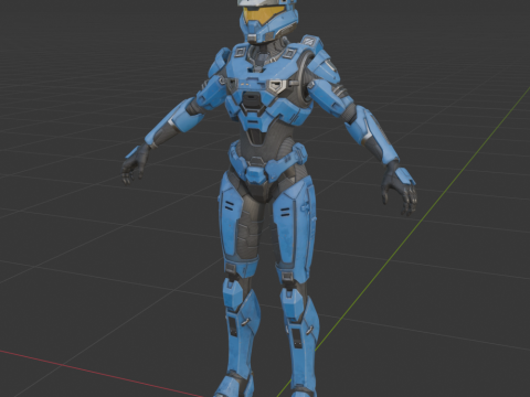 UNSC Spartan Blue - Fortnite Modelo 3D