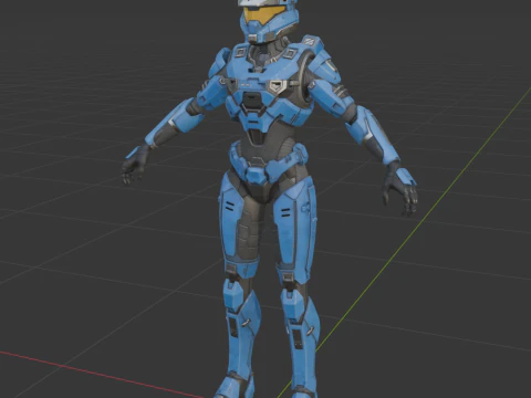 UNSC Spartan Blue - Fortnite 3D Model