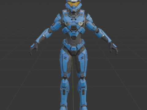 UNSC Spartan Blue - Fortnite Modelo 3D