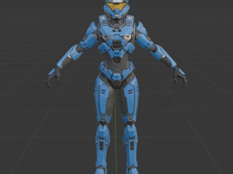 UNSC Spartan Blue - Fortnite 3D Model