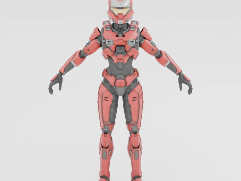 UNSC Espartano Vermelho - Fortnite Modelo 3D