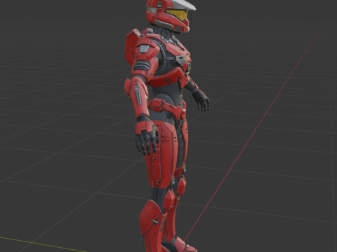 UNSC Spartan Red - Fortnite 3D 模型