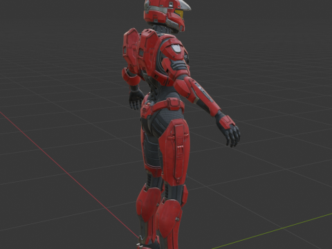 UNSC Spartan Red - Fortnite 3D 模型
