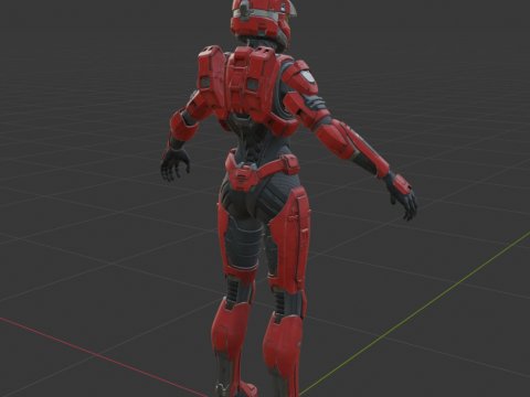 UNSC Spartan Red - Fortnite 3D 模型