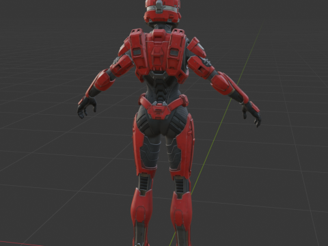 UNSC Spartan Red - Fortnite 3D 模型