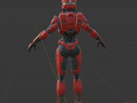 UNSC Spartan Red - Fortnite 3D 模型