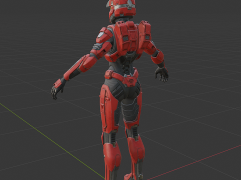 UNSC Spartan Red - Fortnite 3D 模型