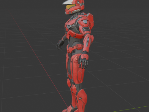 UNSC Spartan Red - Fortnite 3D 模型