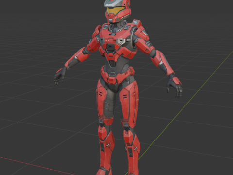 UNSC Spartan Red - Fortnite 3D 模型