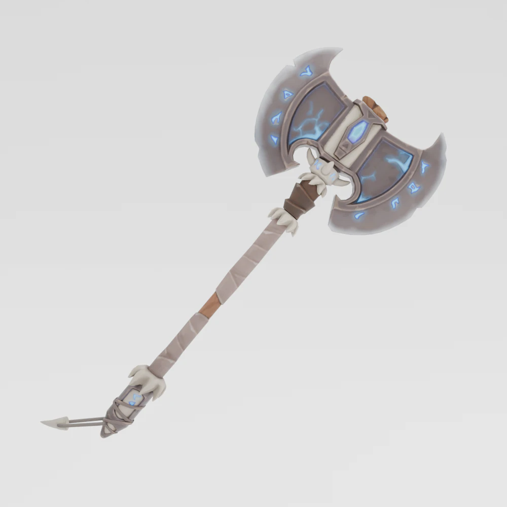 Battle Axe - Fortnite 3D Model .c4d .max .obj .3ds .fbx .stl .blend 