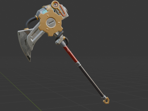 Pneumatic Pop-Axe - Fortnite 3D Model