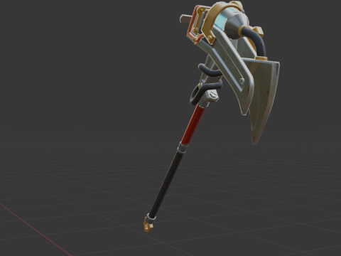 Pneumatic Pop-Axe - Fortnite 3D Model