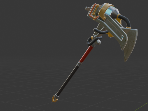 Pneumatic Pop-Axe - Fortnite 3D Model