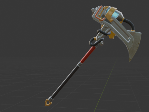 Pneumatic Pop-Axe - Fortnite 3D Model