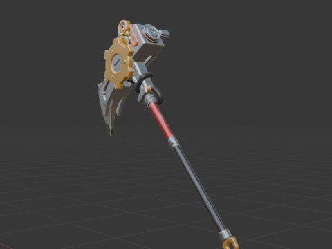 Pneumatic Pop-Axe - Fortnite 3D Model