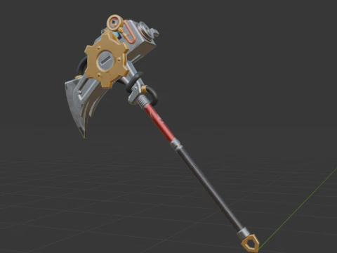 Pneumatic Pop-Axe - Fortnite 3D Model
