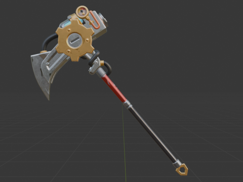 Pneumatic Pop-Axe - Fortnite 3D Model