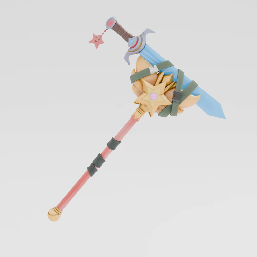 Epic Blade of Floof - Fortnite 3D Model .c4d .max .obj .3ds .fbx .stl .blend 