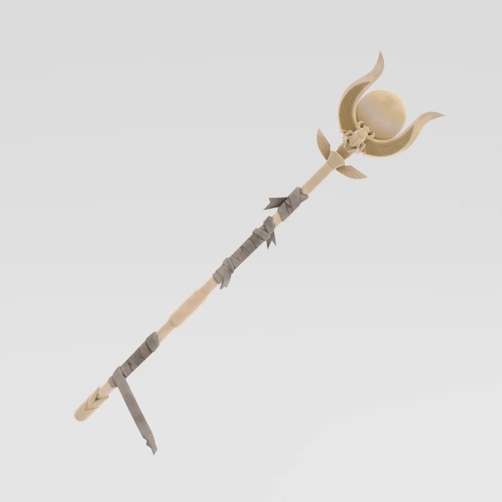 Ancient Staff - Fortnite 3D Model .c4d .max .obj .3ds .fbx .stl .blend 