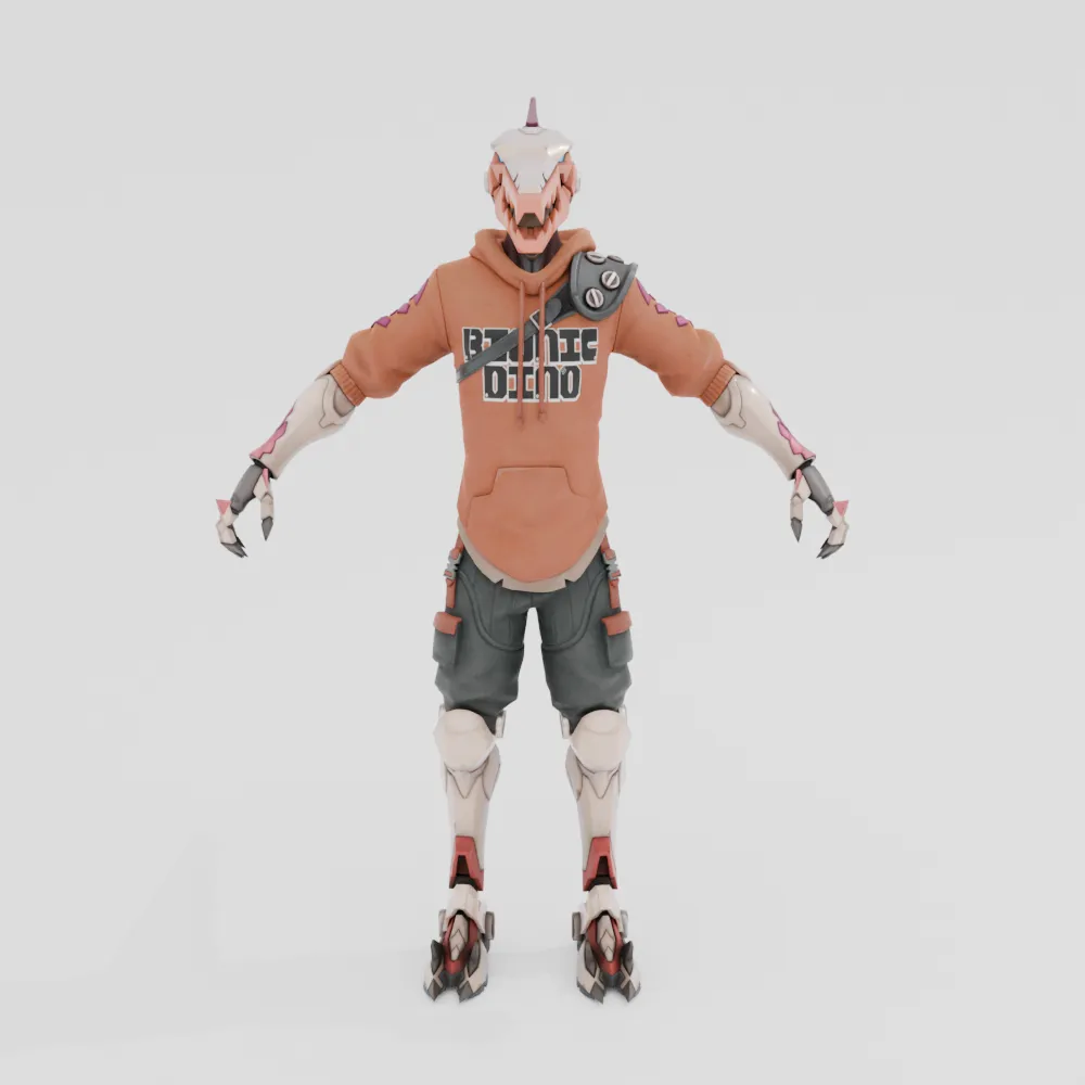 Haxsaur - Fortnite 3D Model .c4d .max .obj .3ds .fbx .stl .blend