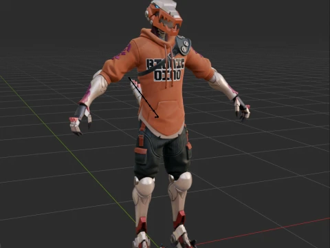 Haxsaur - Fortnite 3D Model
