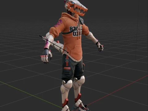 Haxsaur - Fortnite 3D Model