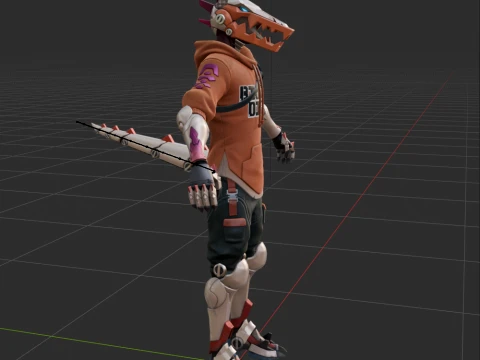 Haxsaur - Fortnite 3D Model