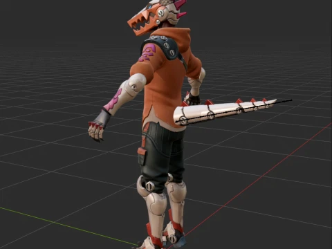 Haxsaur - Fortnite 3D Model