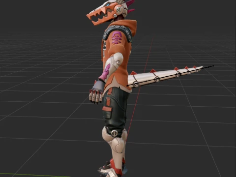 Haxsaur - Fortnite 3D Model