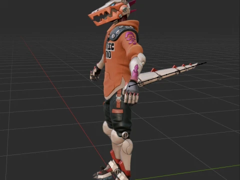 Haxsaur - Fortnite 3D Model