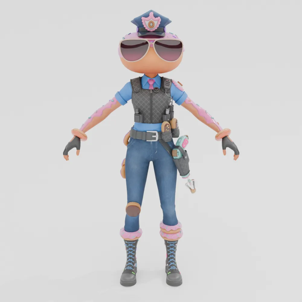 Constable Sprinkle - Fortnite 3D Model .c4d .max .obj .3ds .fbx .stl .blend 