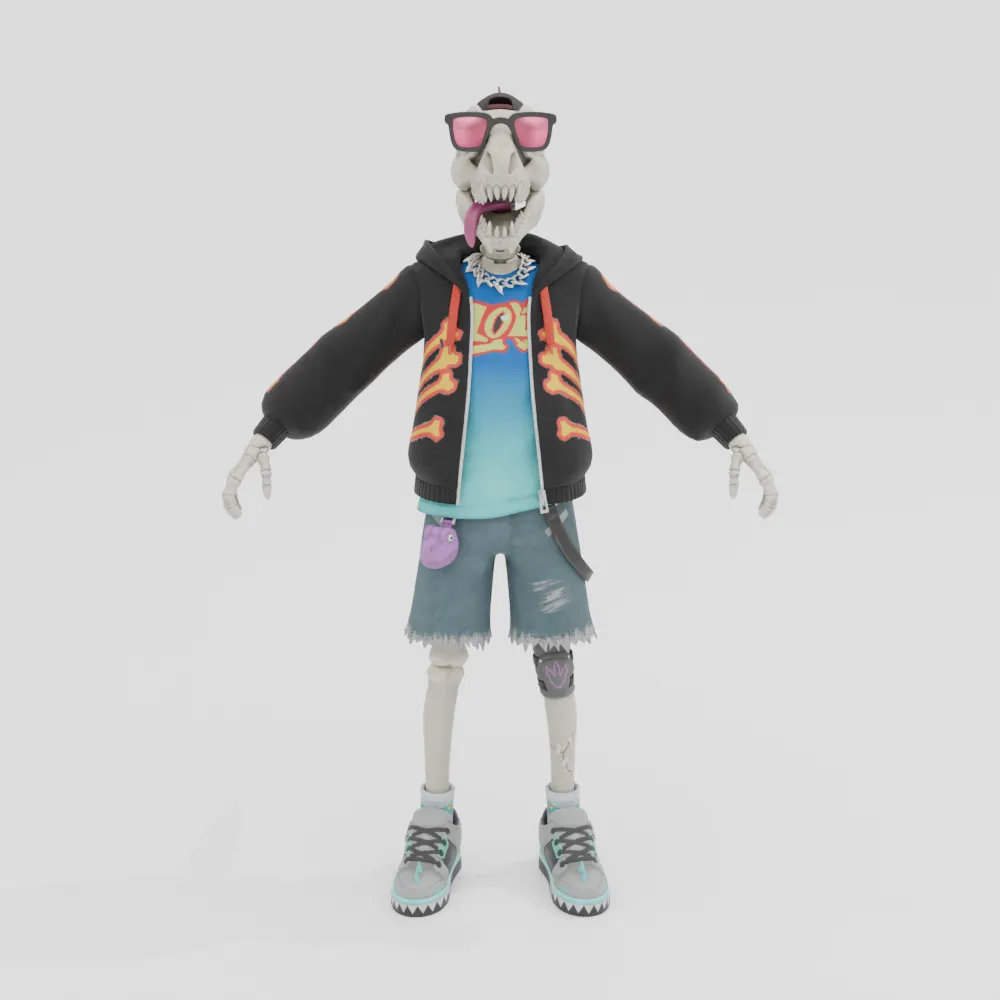 Gnarly Charlie - Fortnite 3D Model .c4d .max .obj .3ds .fbx .stl .blend 