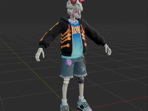 Gnarly Charlie - Fortnite 3D Model